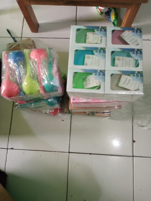 Souveniir Sgs Sendok Garpu Sumpit Melamin Import Kemas Mika
