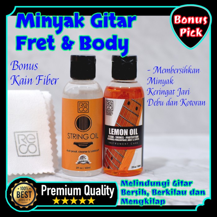 Minyak Senar &amp; Body, Anti Karat Senar, Pembersih Gitar, Pelumas Senar