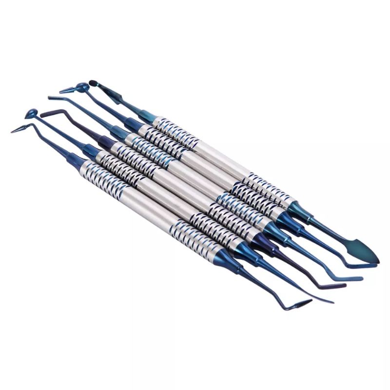 6 pcs dental filling instrument plastis untuk restorasi gigi dengan resin komposit