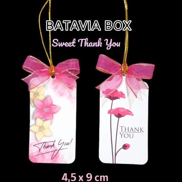 

Hang Tag Thank you pink 4,5x9cm