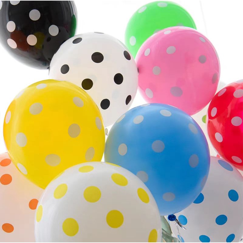 Balon Lateks Motif Polkadot 40Pcs Dekorasi Ulang Tahun Party