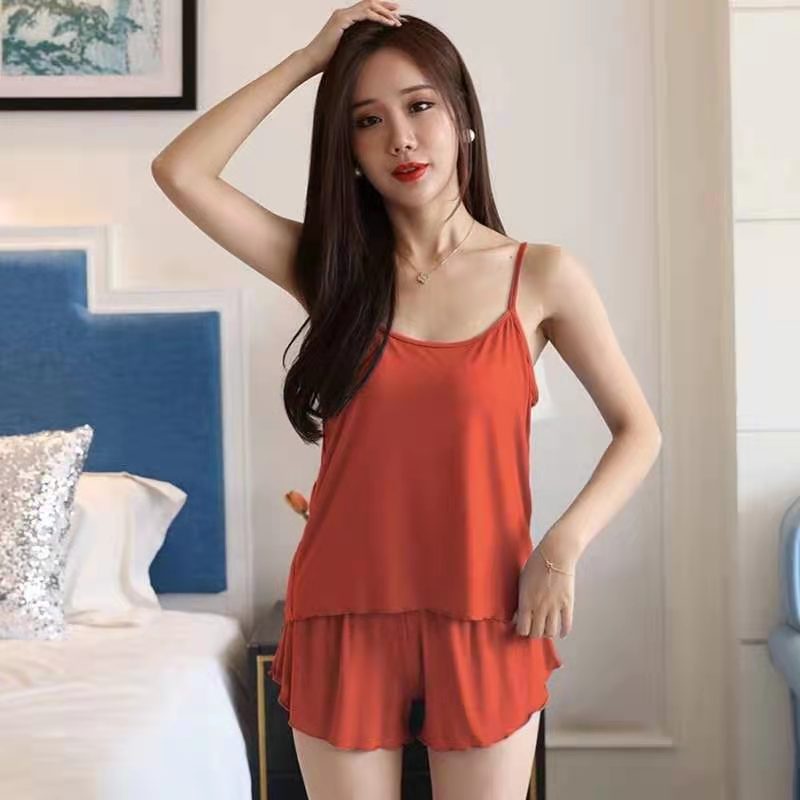 Baju Tidur Camisole Kamisol Kekinian Set TankTop Set BT08