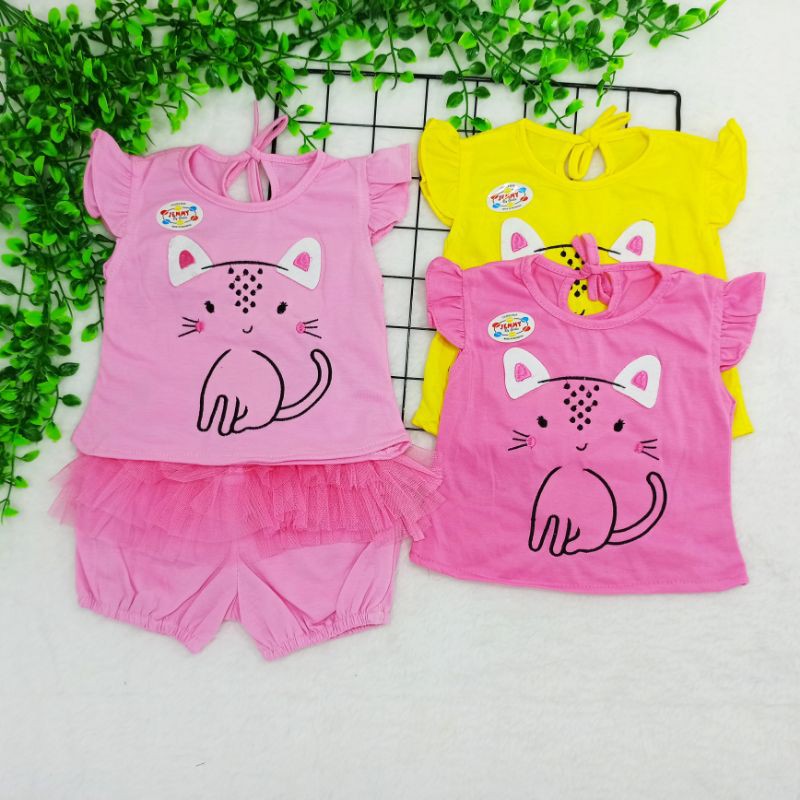 [Ss-7011] Pakaian Bayi Perempuan Size 0-6bulan, Setelan Anak Perempuan, SetelanTutu, Celana Tutu