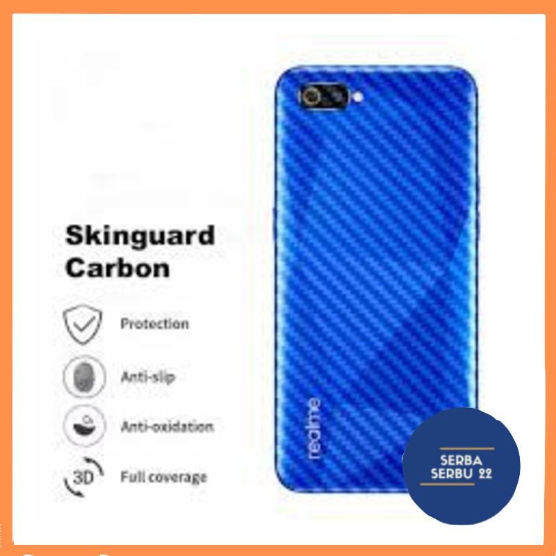 Skin Carbon HP Realme Garskin Realme Clear Carbon Skin Back Case Sticker Premium Violette Design