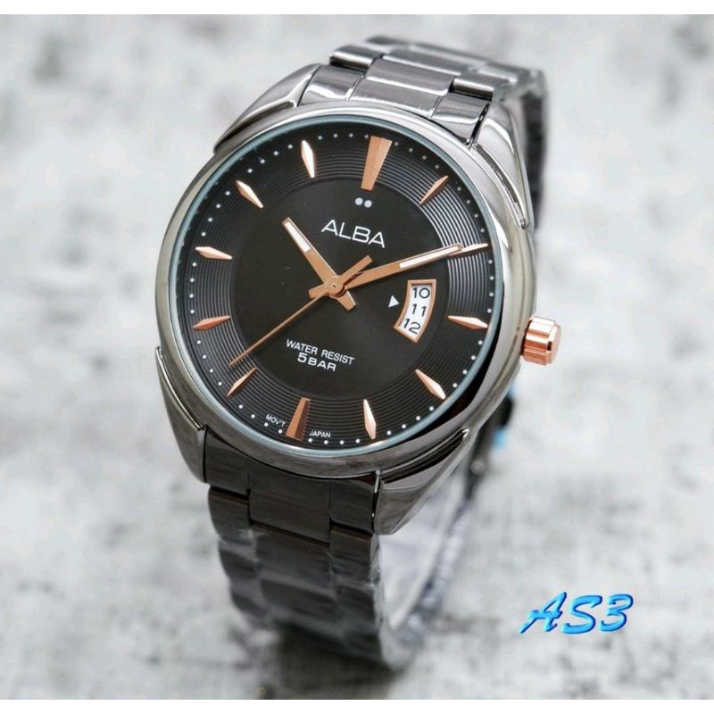 Jam Alba Tanggal Jam Tangan Pria Rantai Alba Jam Terlaris Stainliss Steel