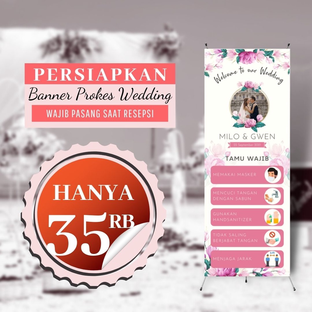 BANNER WEDDING - X BANNER WEDDING - BANNER PERNIKAHAN