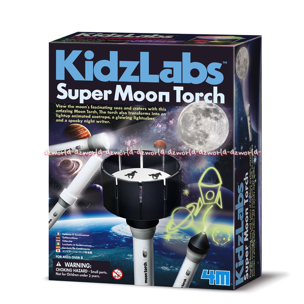 KidzLabs Super Moon Torch 4M Mainan Edukasi Meneliti Bulan