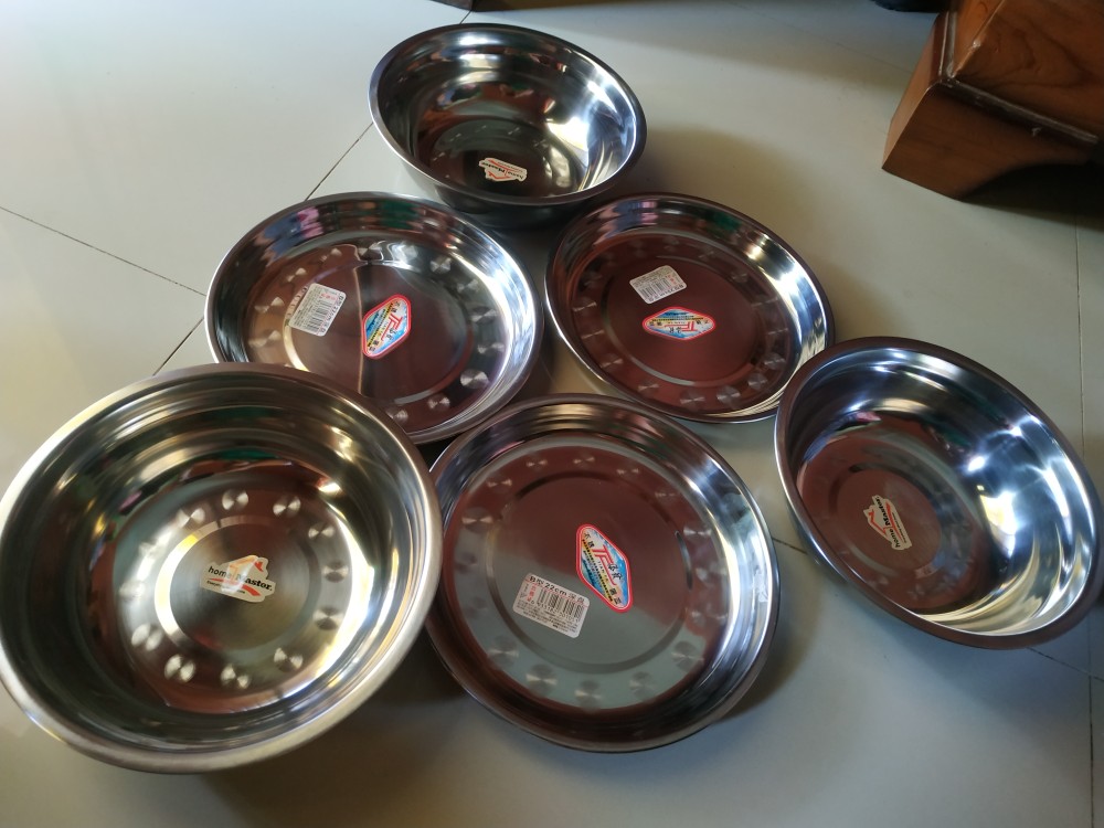 Homemaster Piring Stainless Multifungsi Ekonomis 0.3 Mm 22 Cm Model C Plate03c22