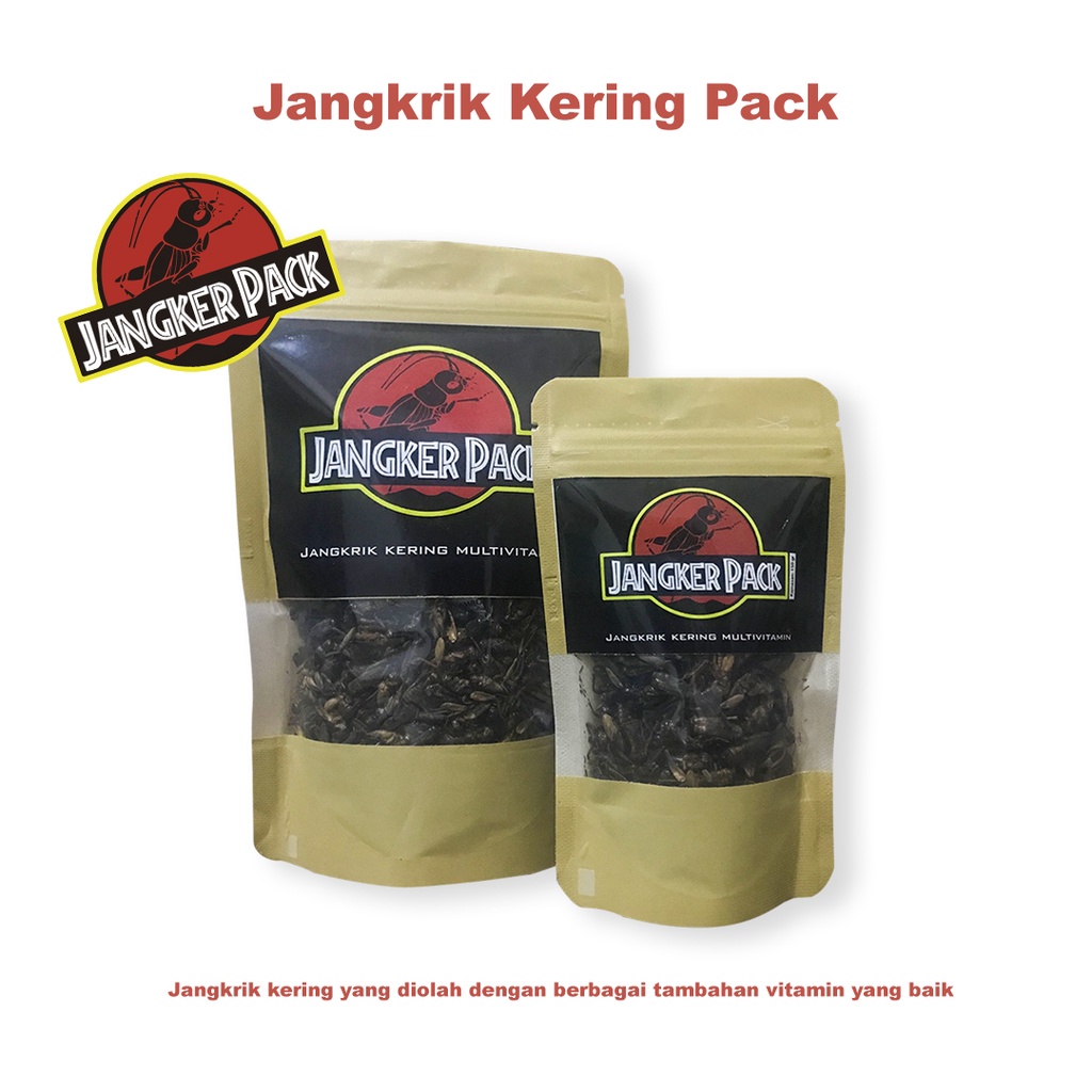 Jangker Pack / Jangkrik Kering / Pakan Reptil dan Ikan Predator / Channa / Gecko / Sugar Glider / Li