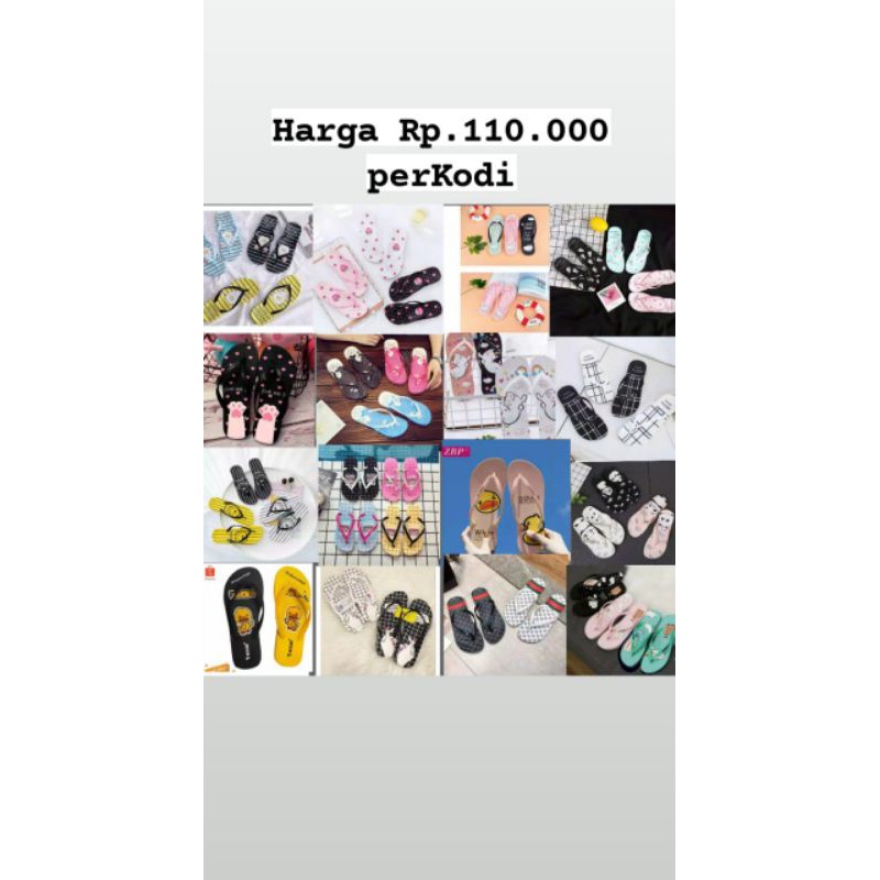 PAKET SANDAL PEREMPUAN 1KODI ISI 20