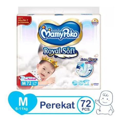 Mamypoko Royal Soft M56 / M72 Popok Bayi Tipe Perekat