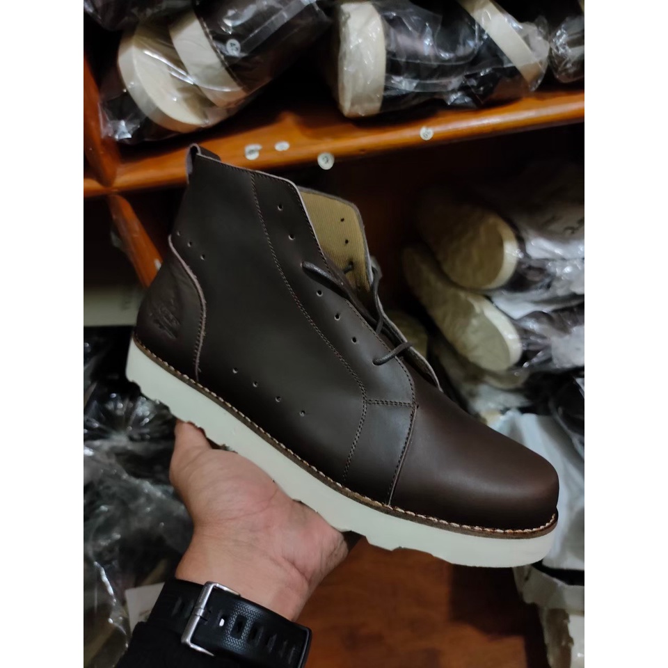 BASANJI BOOT - SEPATU BOOT PRIA KULIT ASLI PREMIUM CASUAL KERJA DAN ADVENTURE-  SEPATU PANTUS PRIA