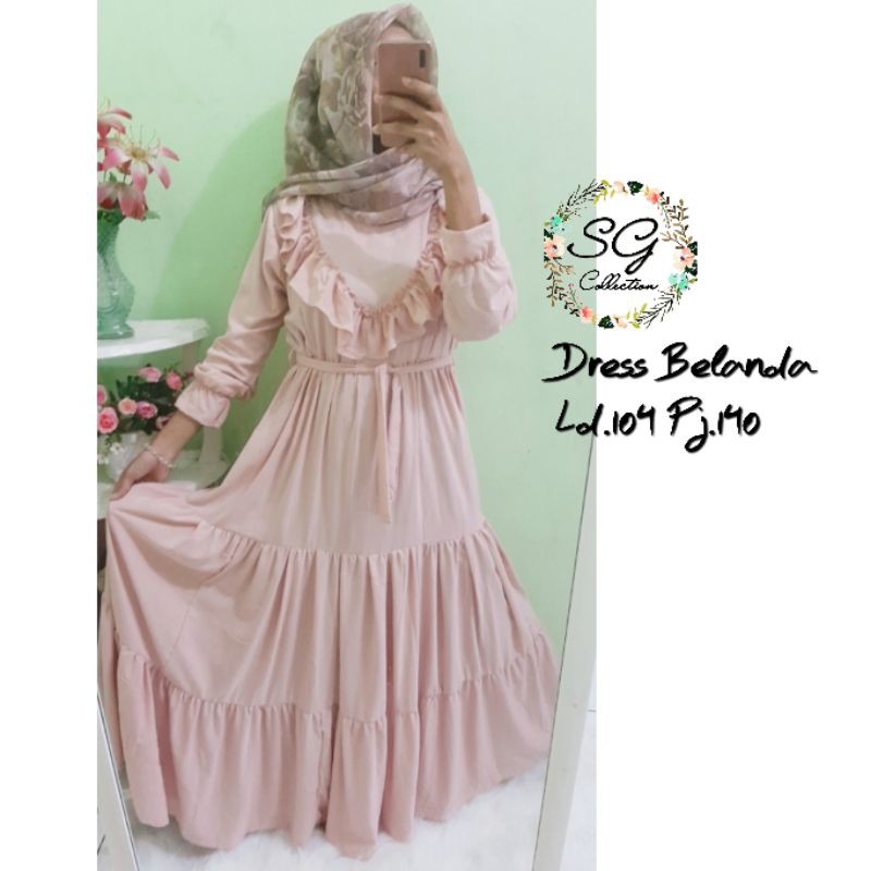 Dress Belanda Gamis Rubby Gamis rufle Gamis Belanda Gamis Rempel Dada
