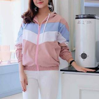 Amazing Jaket Hoodie Salur Wanita / Jaket Parasut Wanita