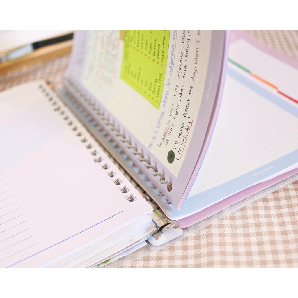 

InJO SHINSDAY Loose Leaf Grid 6 Rings A5 Multicolor Pastel Gaya korea