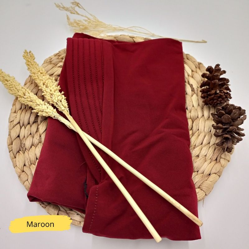 Bergo Sport Pendek Bahan Jersey / Hijab Olahraga Olah Raga Anak dan Dewasa / Jilbab Premium Murah Viral AS DIANDRA-Maroon