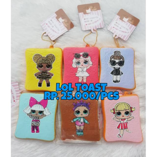 LOL TOAST ROTI BREAD SQUISHY LISENCED