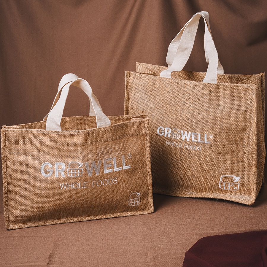 Souvenir Goodie Bag Gift Hampers Natal tahun Baru Lebaran Imlek Tas Karung Goni Tali Katun - Custom 