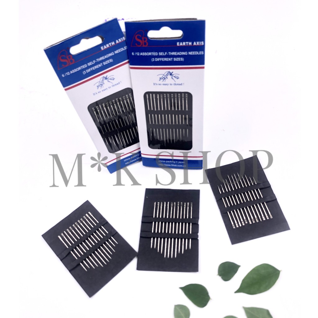 Jarum Jahit Tangan set (Set Self -Threading Needles