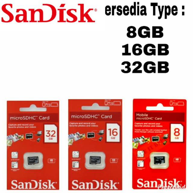Memori card sandisk