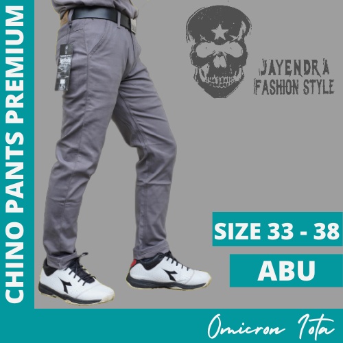 Celana Chino Panjang Slimfit Premium By Jayendra | Fashion Pria Casual Formal dan Santai Big Size 33