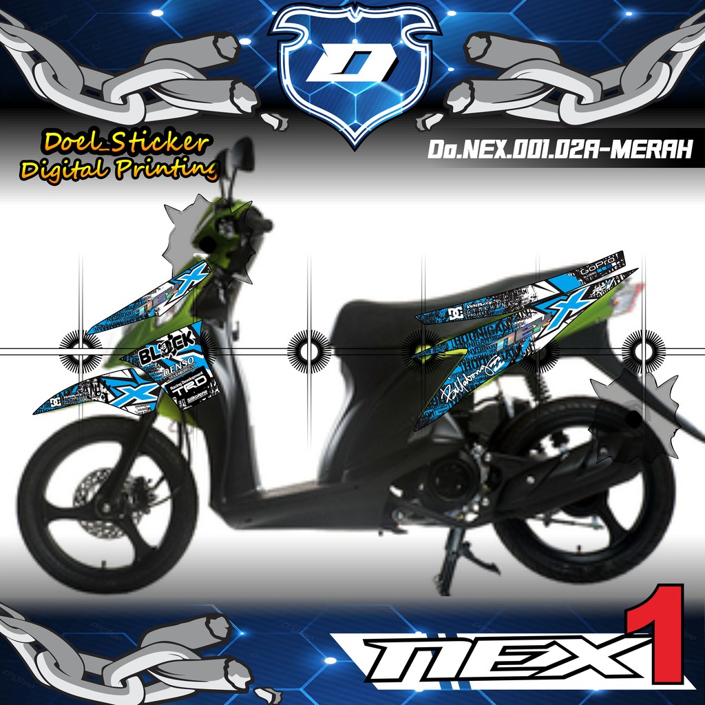 Sticker Striping Variasi Nex 1/Nex Old - Striping Motor Nex 1/Nex Old  HOONIGAN DOEL 002B