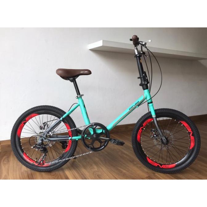 Sepeda Minion 20 inch BNB Vicky 6 speed Lipat Stang Disc Brake Garansi