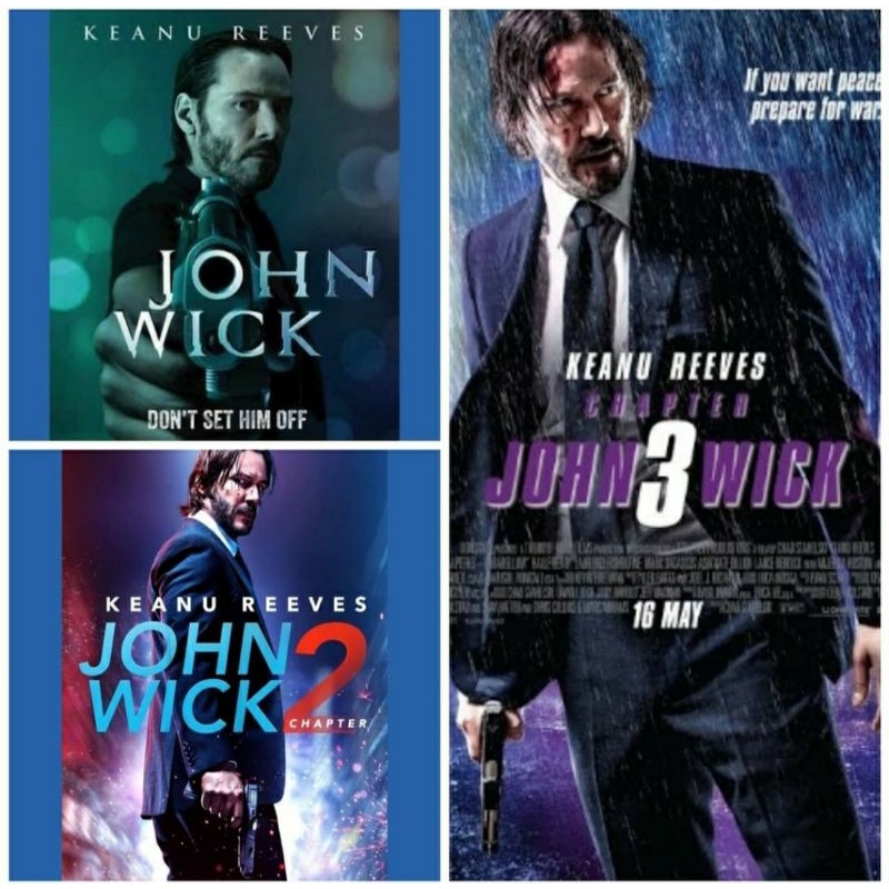 Kaset film : JOHN WICK (1,2,3)bebas pilih