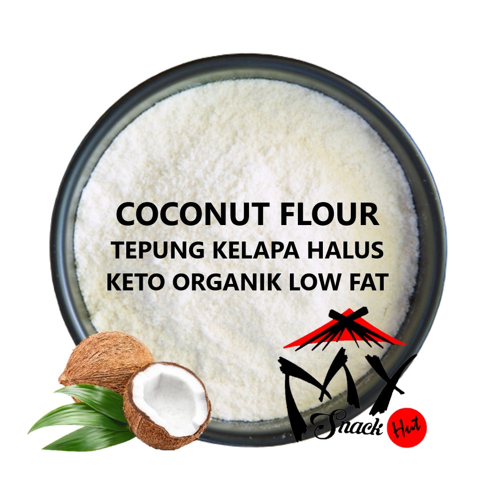 COCONUT FLOUR 100GR - TEPUNG KELAPA SUPER HALUS KETO ORGANIK LOW FAT RENDAH LEMAK ROTI KUE CAKE ORGANIC