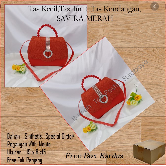 Tas Kecil,Tas Imut,Tas Kondangan,SAVIRA MERAH