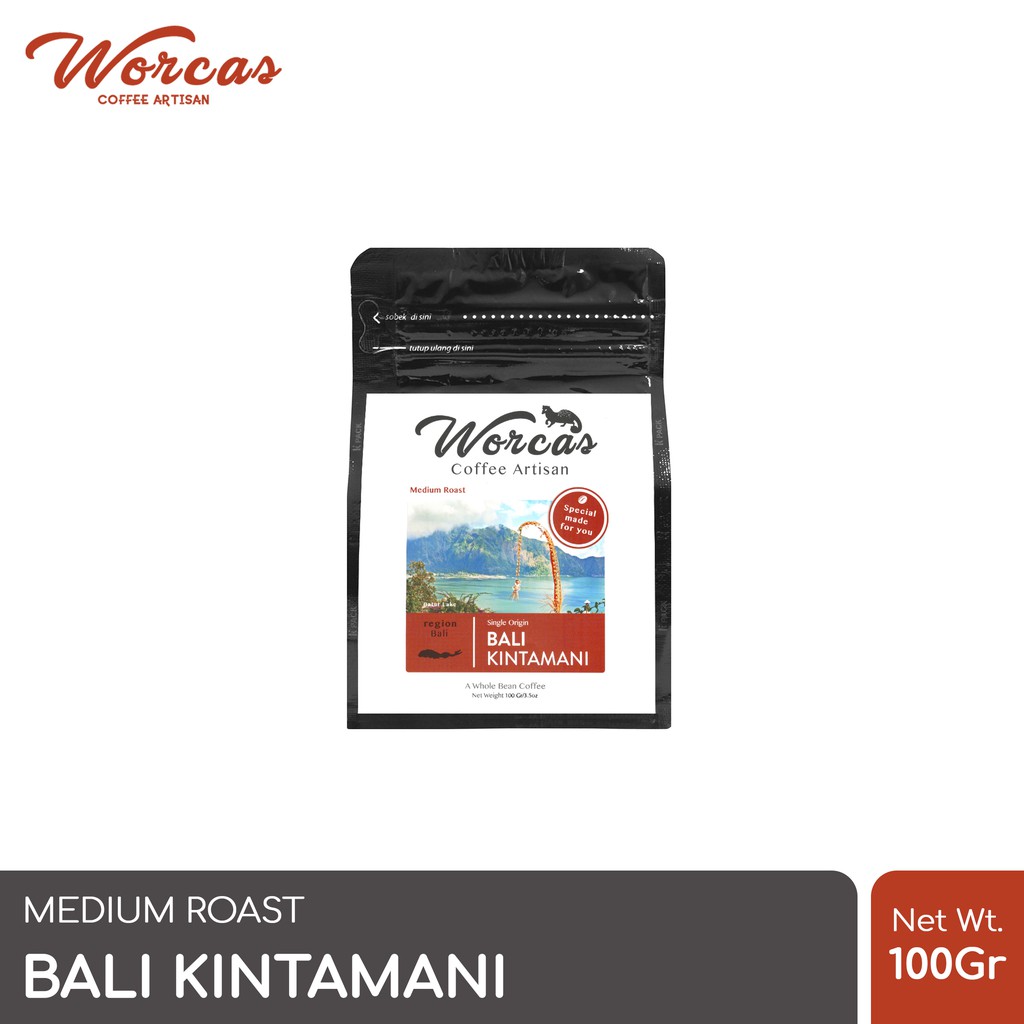 

WORCAS Kopi Arabika Bali Kintamani 100 Gram - Medium Roast