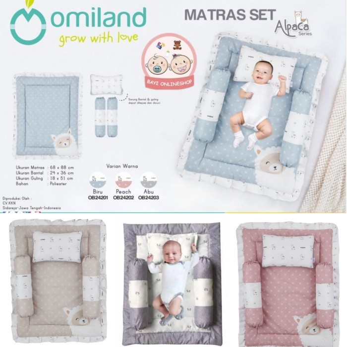 Matras Set Bantal Guling Baby Mattress Set Alpaca Series OB 24201