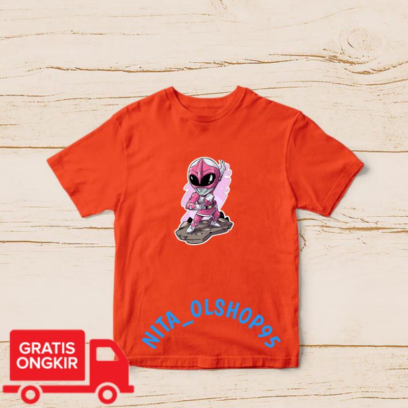 baju anak karakter , baju anak power rangers, terbaru