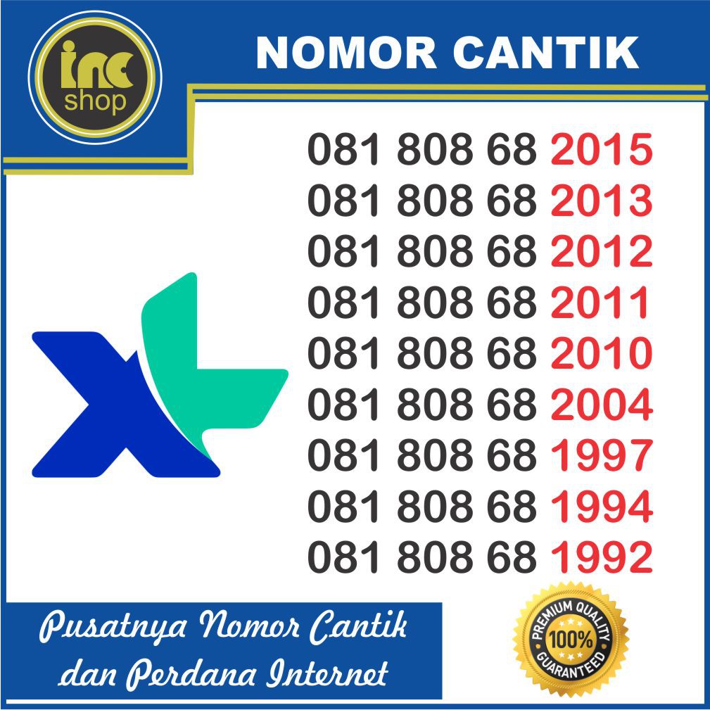 Nomor Cantik Perdana XL Seri Tahun