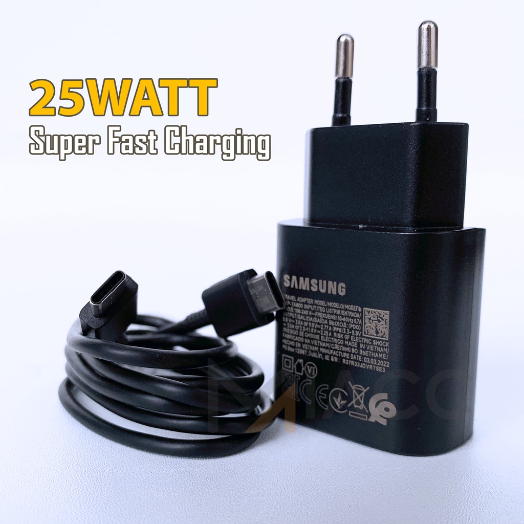 CHARGER SAMSUNG SUPER FAST CHARGING 15W 25W 45W USB TYPE TIPE C ISI DAYA CEPAT ISI DAYA SUPER CEPAT