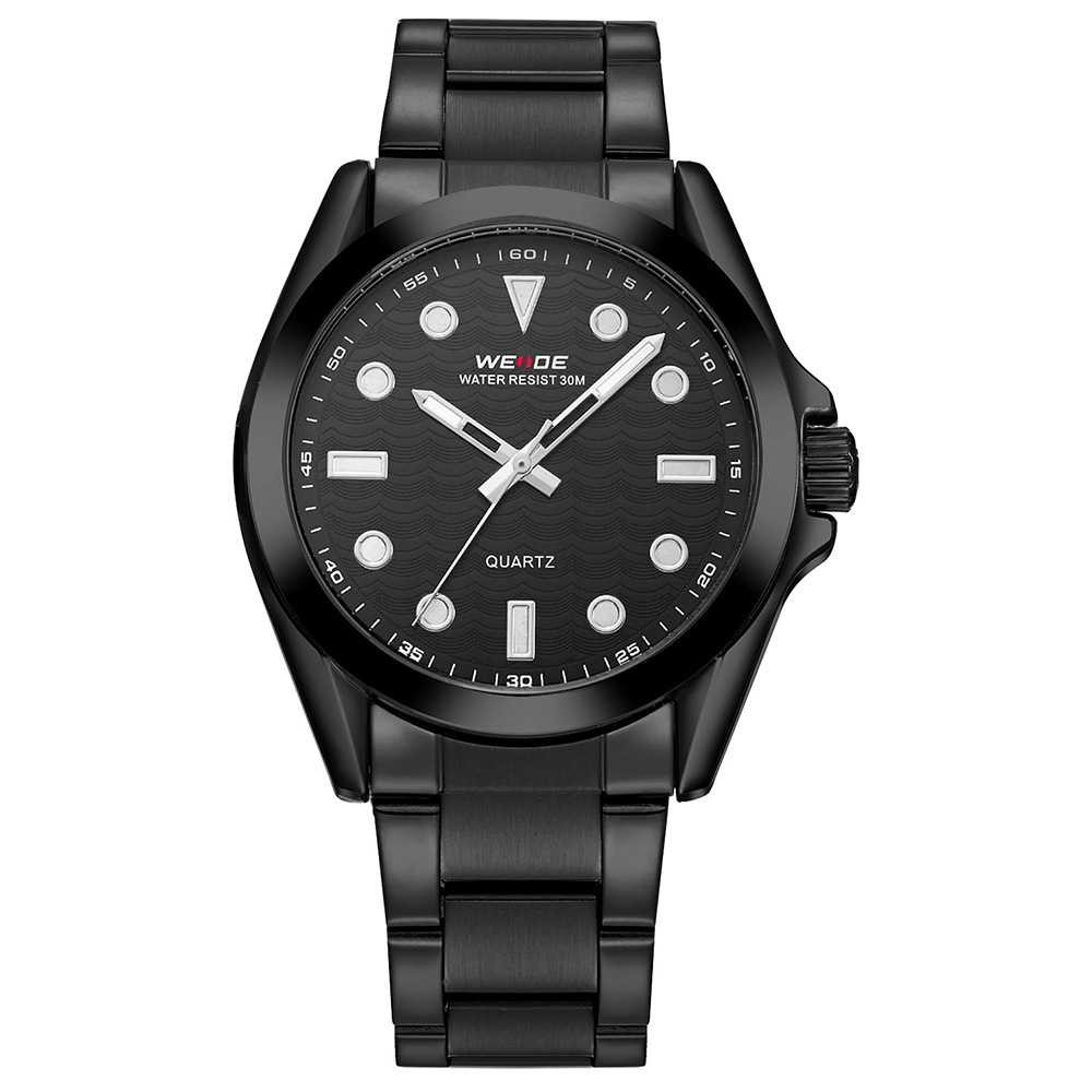 Baru Weide Jam Tangan Analog Pria - WH802 - Hitam Hitam