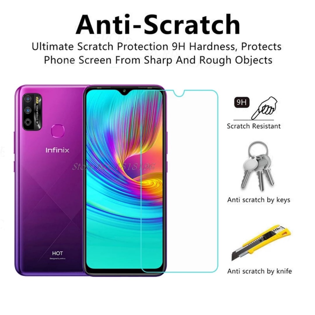 PROMO Tempered Glass Kaca Bening INFINIX Hot 9 Play Full Layar Screen Guard Protector Antigores Kaca