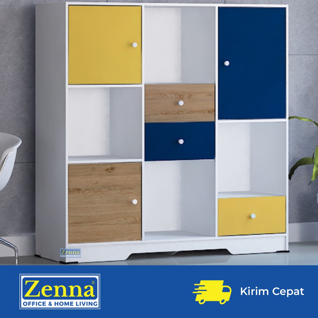 Zenna bookcase / rak buku minimalis / rak buku besar