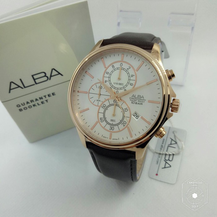 Alba Quartz AM3420X1 Chronograph Rose Gold - Jam Tangan Pria AM3420