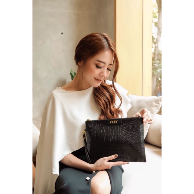 Nonataliashop - Snakeskin Initial Clutch (Free Inisial 2 Huruf)
