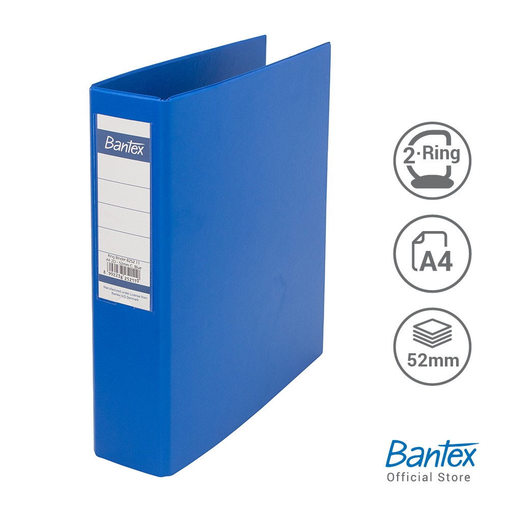 

Bantex Ring Binder 2 Ring D 52mm A4 Cobalt Blue 8252 11