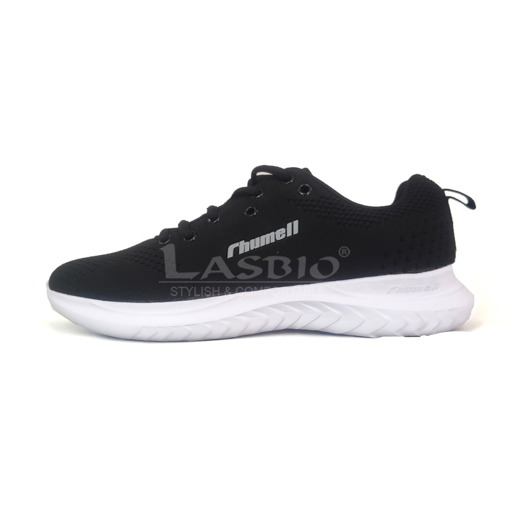 Sepatu Sneakers Sekolah Hitam Putih Pria Rhumell - Ascott BW