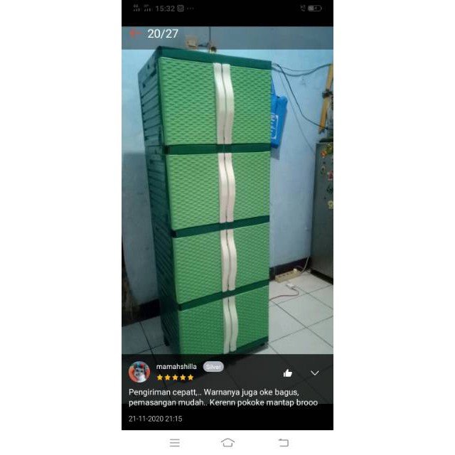 Lemari Plastik MIni Club Rotan 5 susun-3