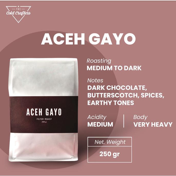 

Aceh Gayo Arabica Grade 1 Biji Kopi Roasted Beans New