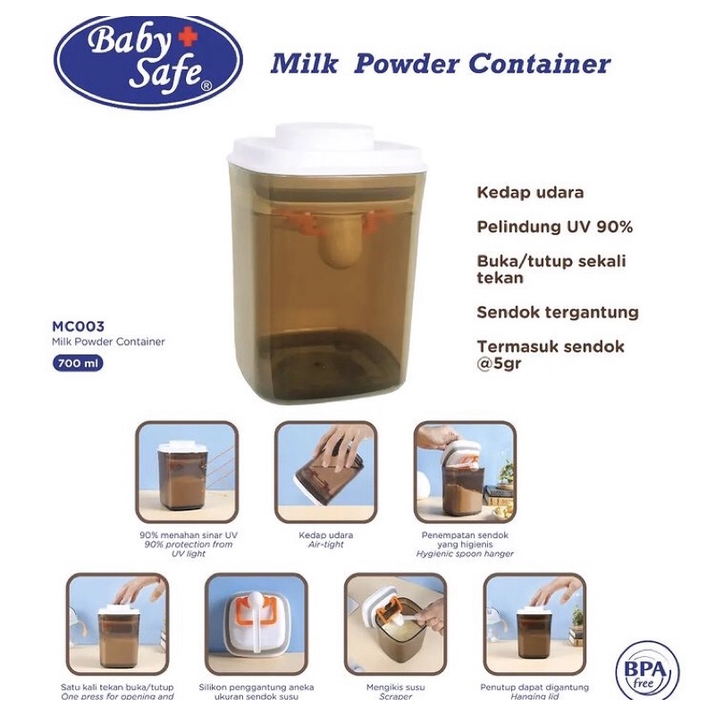 Baby safe milk powder container mc003 dan mc 005