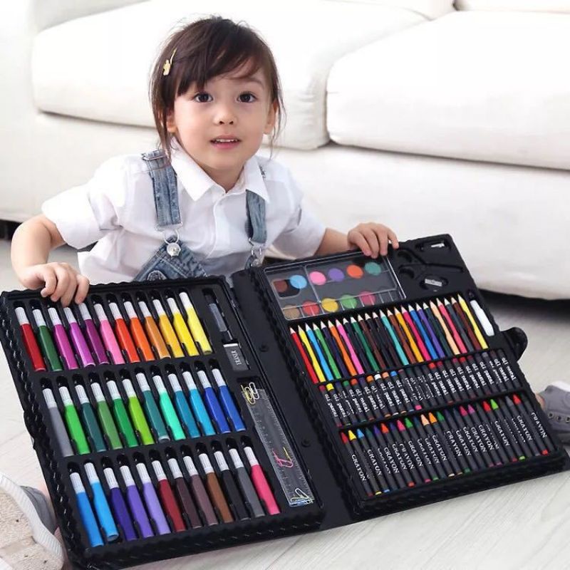 

crayon set 150 in 1 paket lukis lengkap 150 art set anak