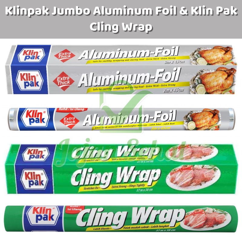 Klinpak Jumbo Aluminum Foil &amp; Klin Pak Cling Wrap Big Size