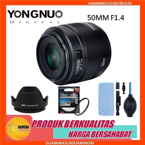 Lensa YongNuo 50mm F1.4 For Canon dan Nikon