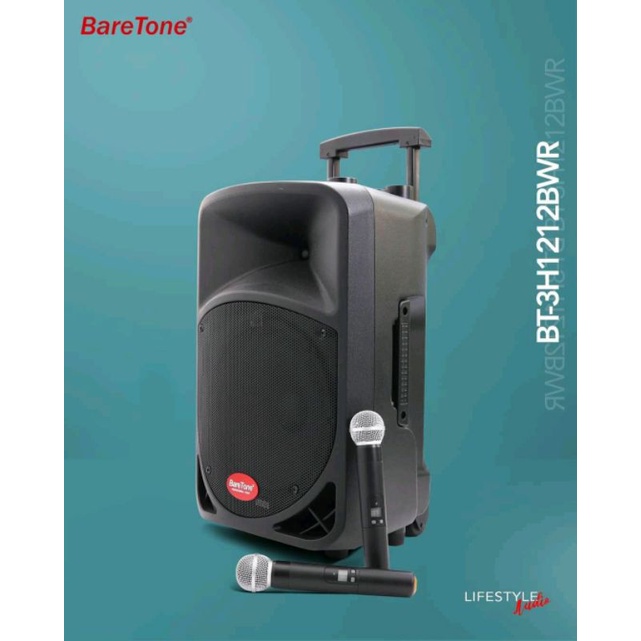 Speaker Portable Bluetooth 12 Inch Baretone 12 inch Bt-3H1212BWR BARETONE 12 INCH 12 BWR
