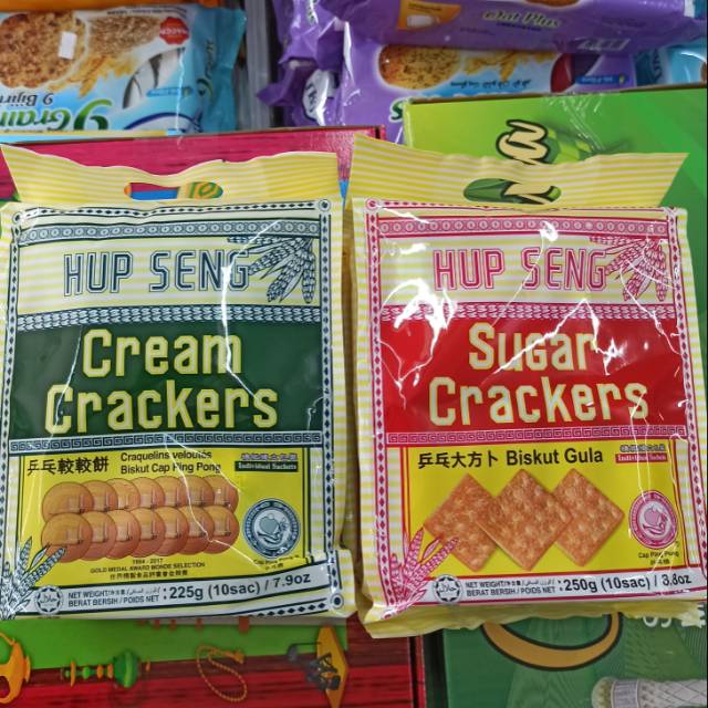 

Hup Seng Sugar Crackers 225g / Hup Seng Cream Crackers 225g